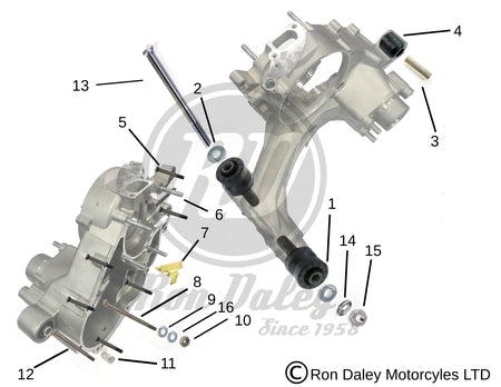 Vespa PX200/T5 Crankcase Assembly