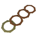 BGM Vespa Clutch Friction Plate Kit Racing Red (COSA Clutch) PX, T5, 1995-Onwards